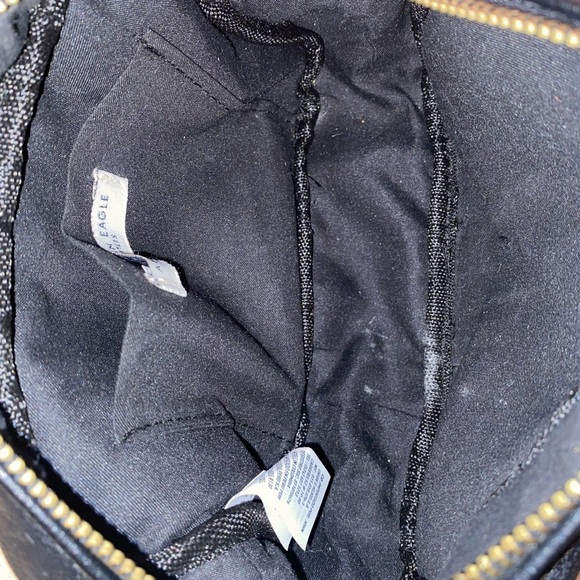 American Eagle “August” Crossbody Purse/Bag Faux Leather Adjustable Strap BLACK - Picture 5 of 5